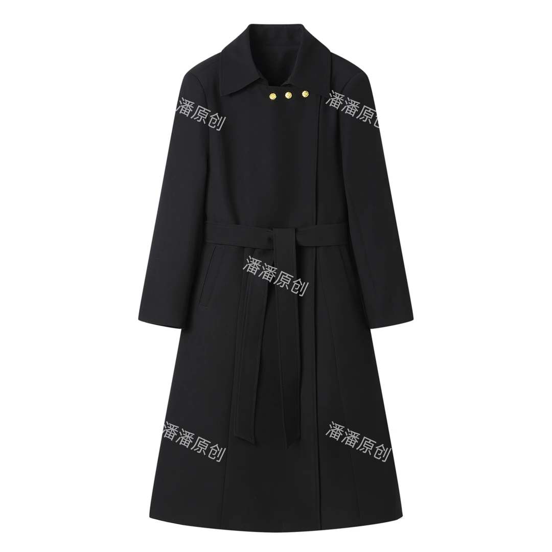 【潘潘独家设计】90白鸭绒风衣羽绒服加厚2024新款冬季长款外套女22