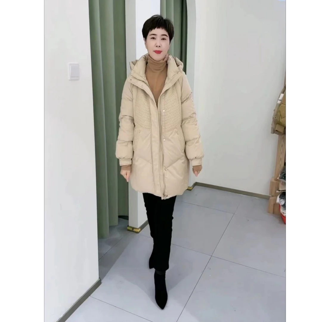 7620针织拼羽绒服