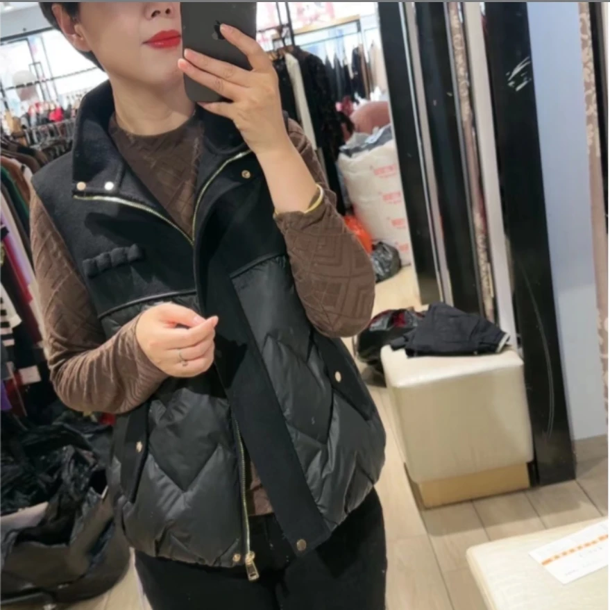 806时尚羽绒拼接马甲