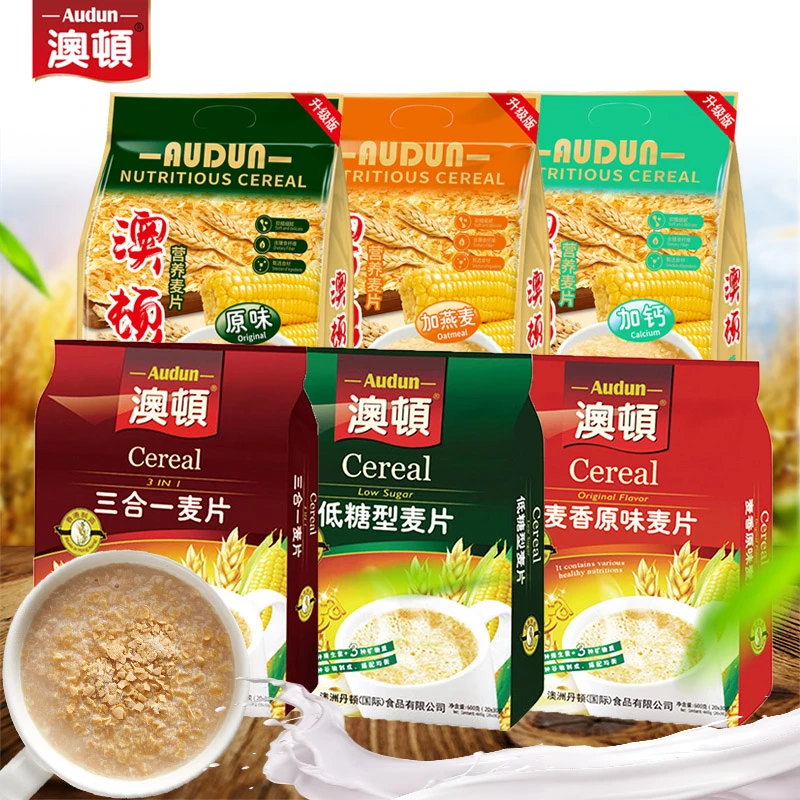 澳顿营养麦片600克麦香三合一牛奶加钙冲调饮品速溶早餐速食代餐