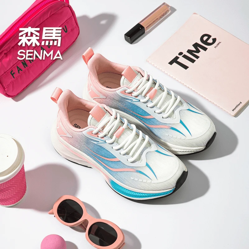 SENMA/森马4cm爆款潮流跑步鞋女情侣透气轻便休闲鞋百搭运动鞋