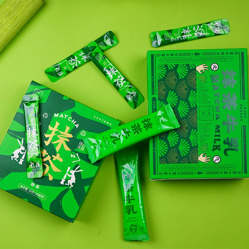 初透初透条装抹茶2盒（36克/1盒）+抹茶牛乳2盒（270克/1盒）营养