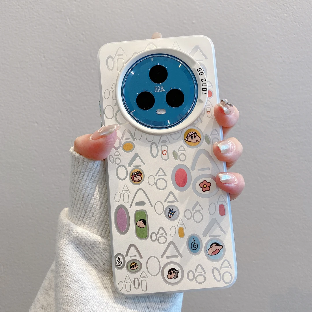 （华为荣耀magic5系列）磨砂彩银适用magic5pro手机壳小新哈哈高级