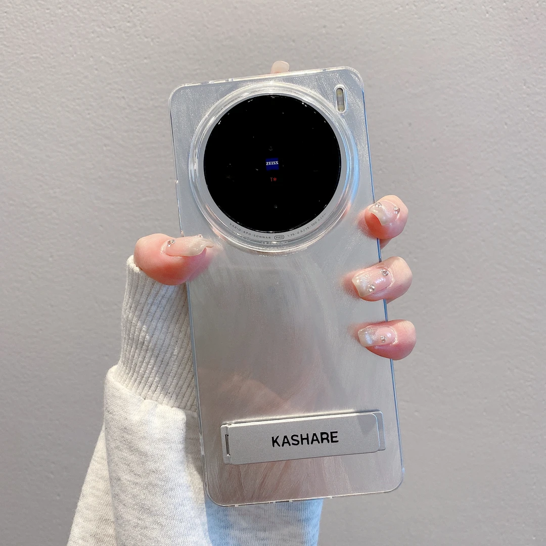 （vivox100系列）IMD羽纱适用vivox100/x100pro素壳支架创意手机壳