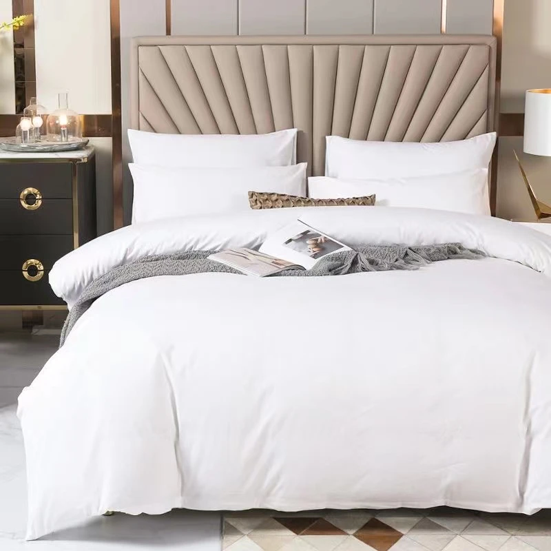 酒店被套+枕套宾馆纯色民宿单人双人品被罩高档素色简约时尚轻奢