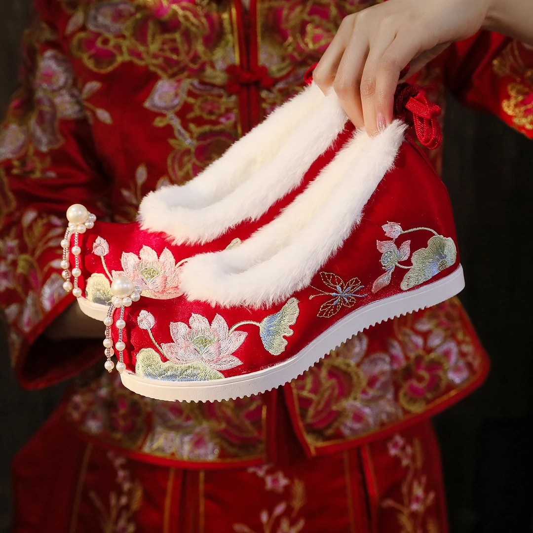 云芙鹿【碧荷】新款汉服鞋子女学生古风女搭配汉服内增高古风爆款