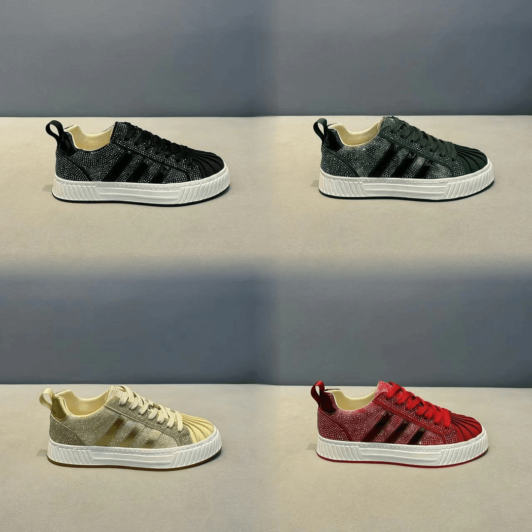 春季新款男鞋轻奢闪钻时尚休闲百搭男士低帮潮鞋（往小一码拍）