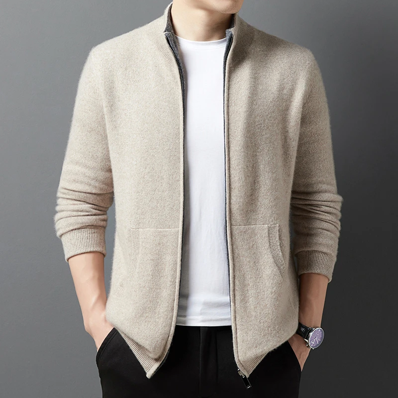 针织衫毛衣2024年秋季纯山两面可穿开衫