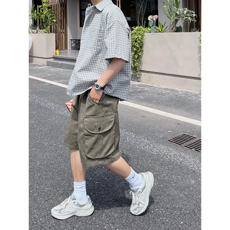 港风 大码宽松休闲裤短裤工装裤五分裤A014-DY2373-