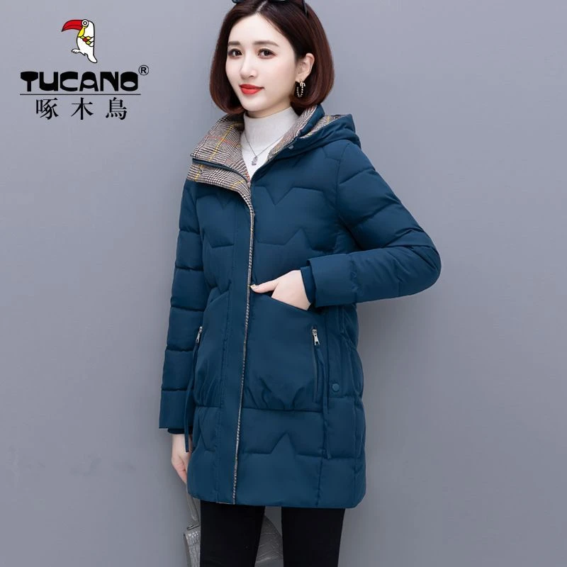 2023年新款年轻妈妈冬装棉衣外套中年时尚宽松加大码棉袄胖mm女装