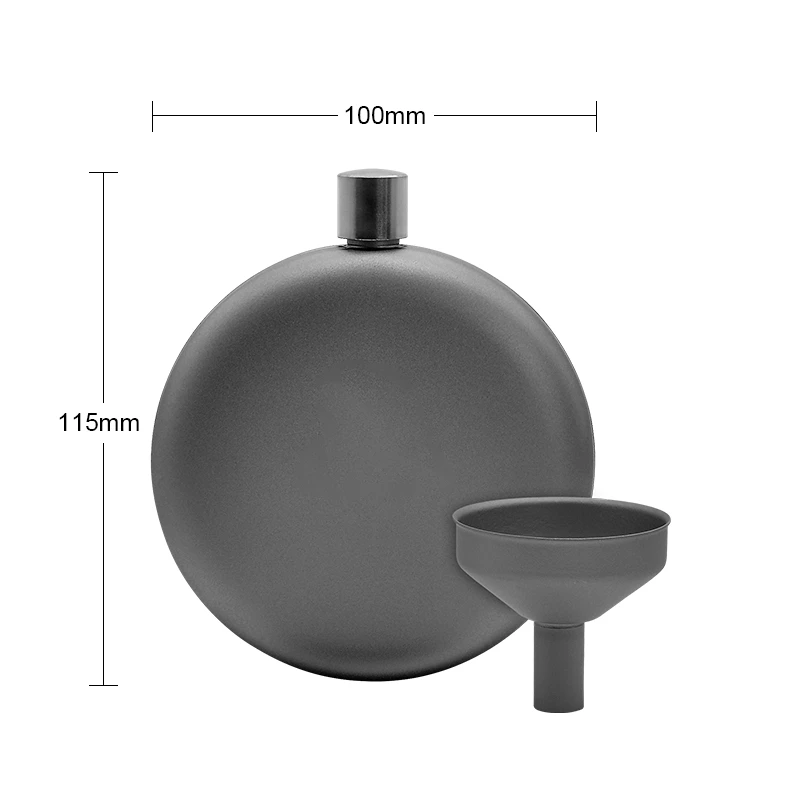 (微瑕疵)180ml双面凸酒壶送漏斗(直径100mmX高115mm)