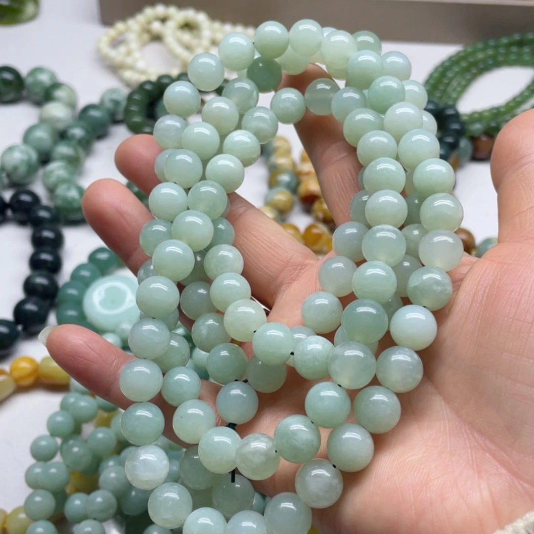 【闪购商品】蛇纹石玉手串未镶嵌小*