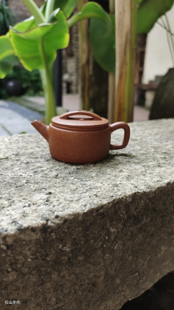 全手工原矿紫砂壶红降坡汉瓦