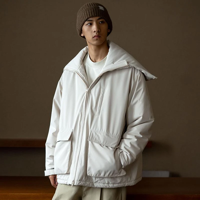 UrbanStandard日系户外防水保暖棉服男冬季多口袋连帽棉衣厚外套