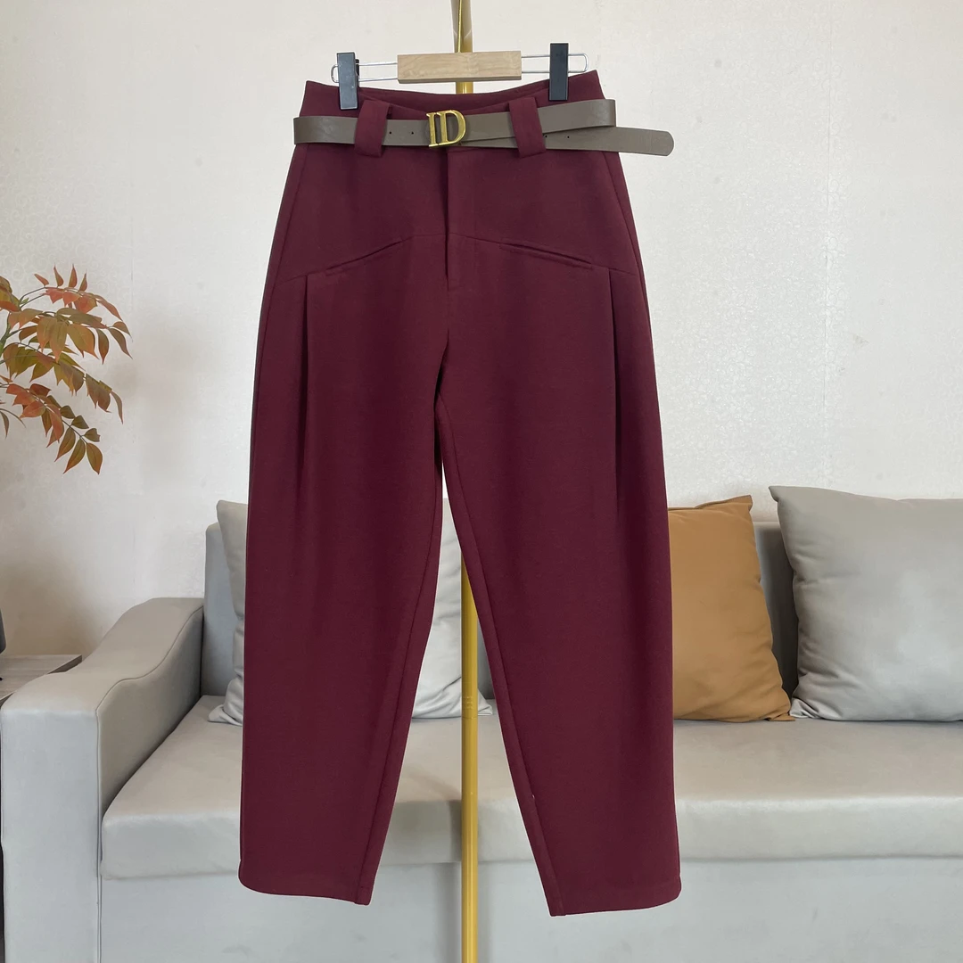 DR2391【醋酸百合裤】冬季新款镰刀裤显瘦遮胯长裤