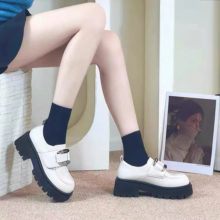 【断码清】真皮厚底乐福 魔术贴设计 超轻底