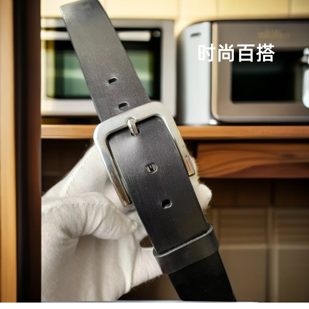 益辉意大利头层牛皮  镜面不锈钢针扣  经典男款时尚商务百搭腰带