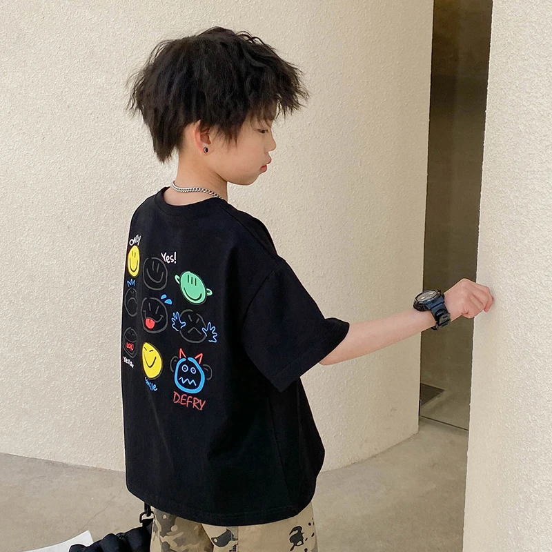 【贝尔熊】童装男女短袖t恤纯棉夏季新款儿童宝宝半袖上衣中小童