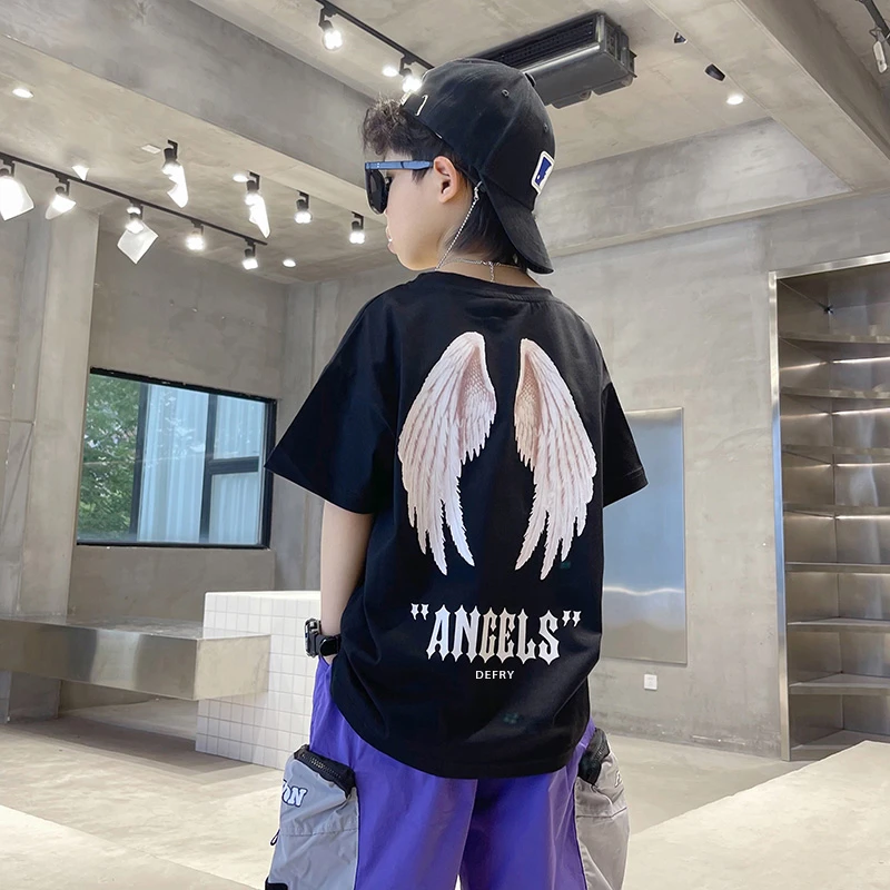 【贝尔熊】童装男女短袖t恤纯棉夏季新款儿童宝宝半袖上衣中大童