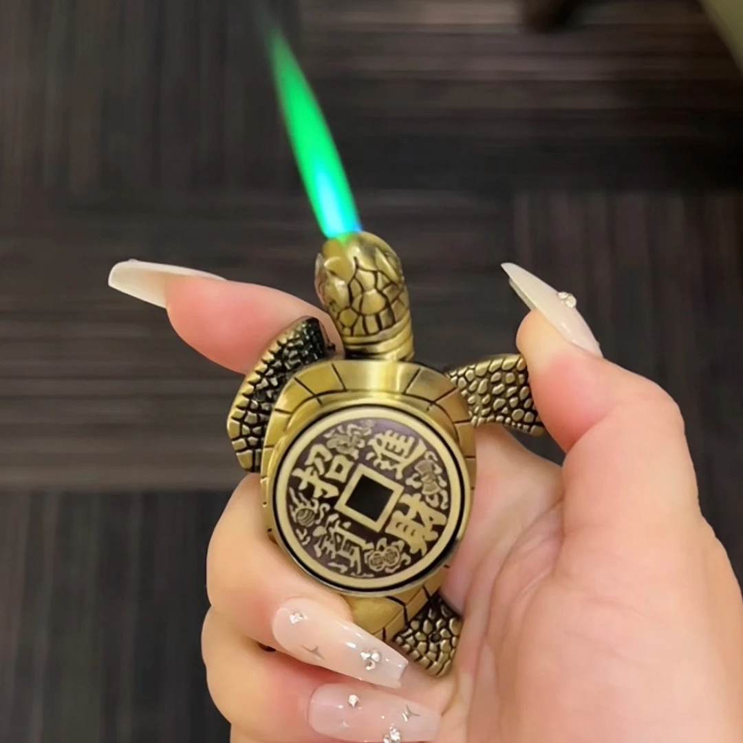 网红乌龟打火机锌合金创意小巧迷你把玩件个性金龟摆件高档礼物酷