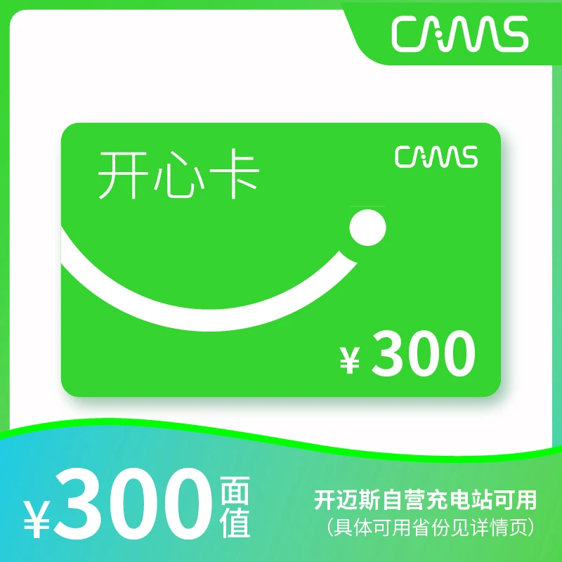 300元新能源汽车充电服务费抵用券不抵扣电费 赠3合一数据线