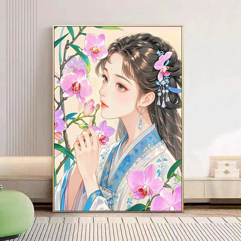 【小白定制】水仙仙子2024新款十字绣满绣64颜色手工绣（裸包无针）