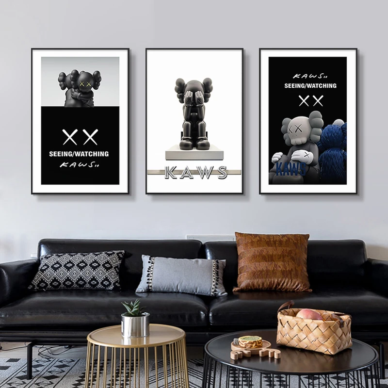 网红客厅装饰画轻奢沙发背景墙芝麻街潮流挂画芝麻街60120