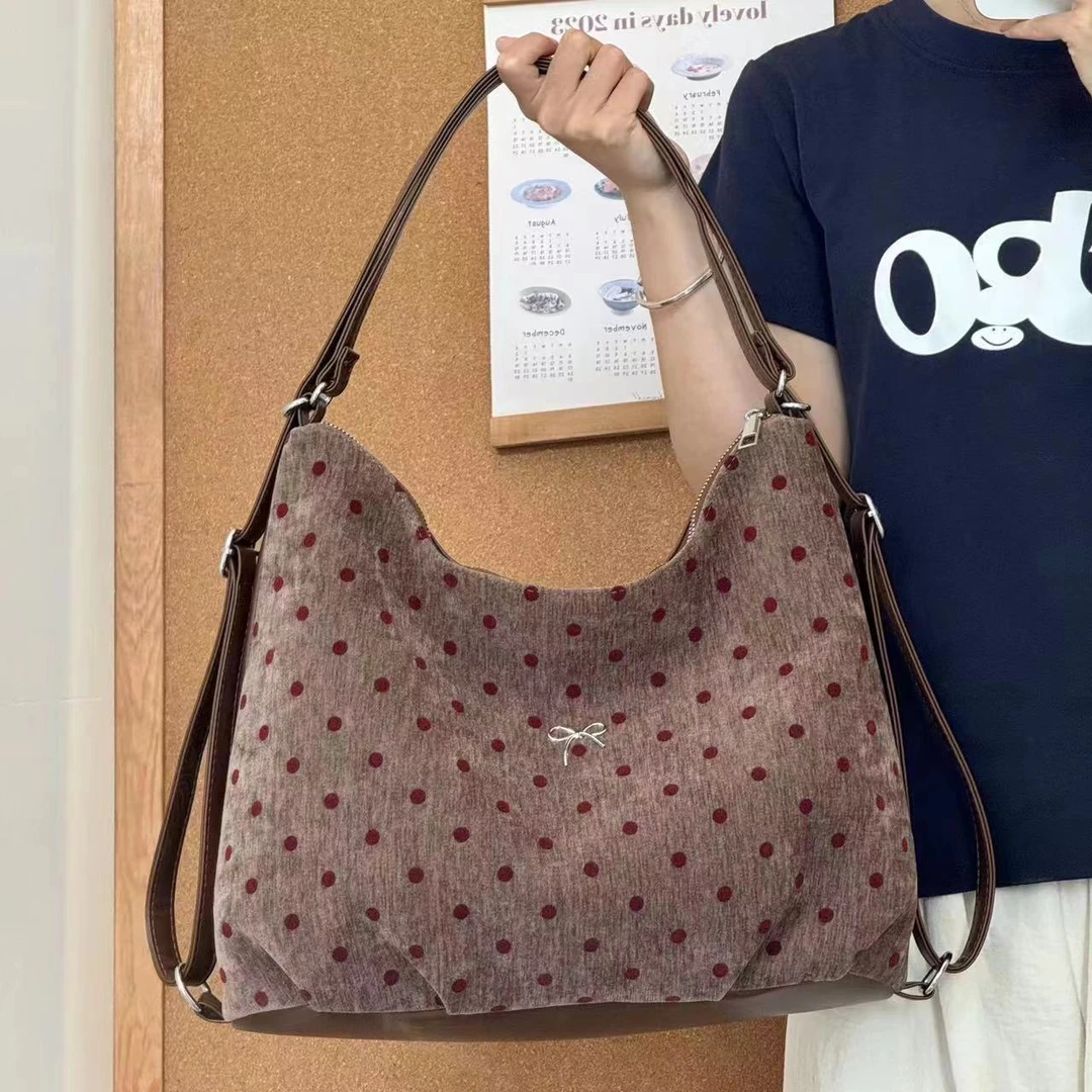 一张同学小众高级感大容量百搭一包多背F45咖色