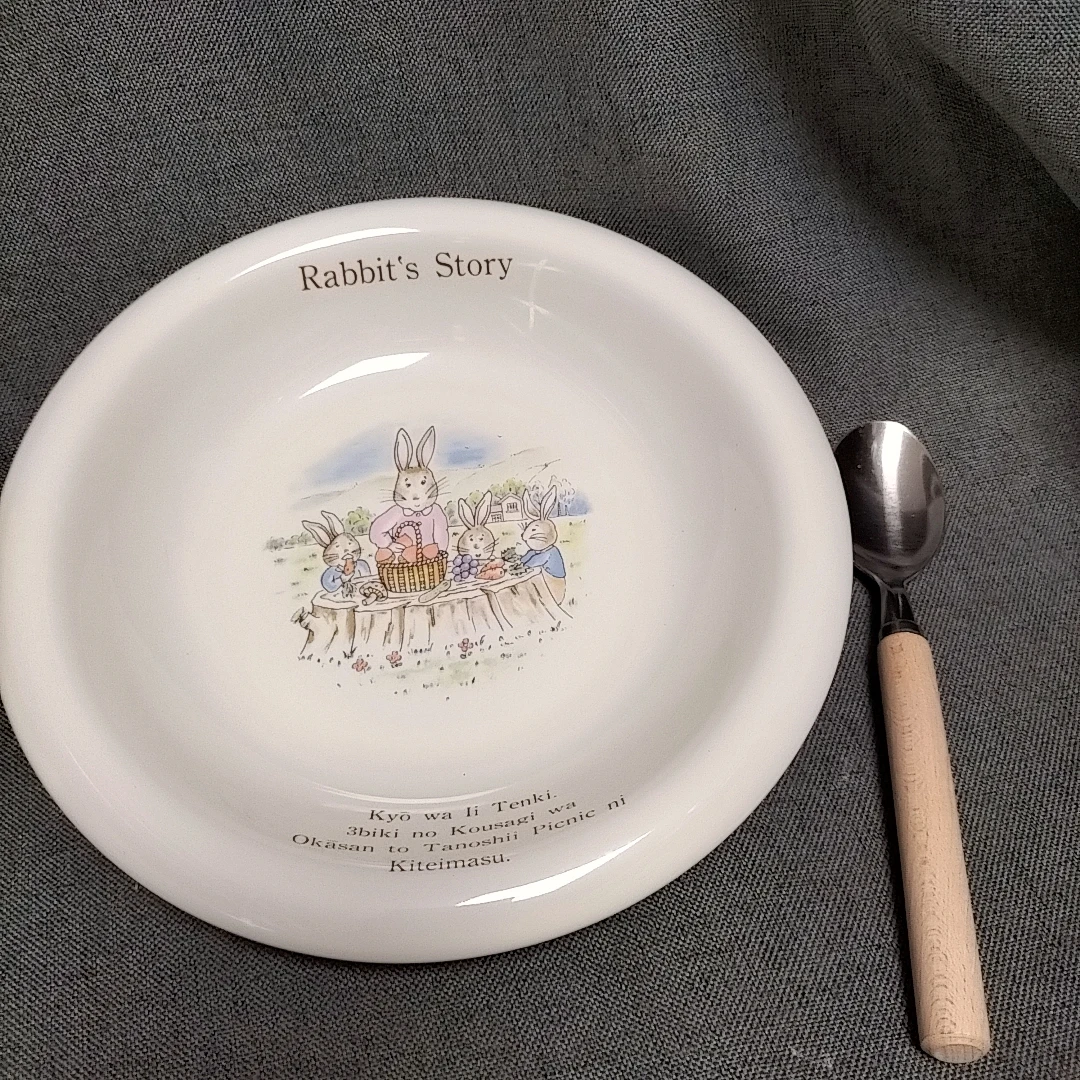 兔子内绘钵和勺子01/92标为单价