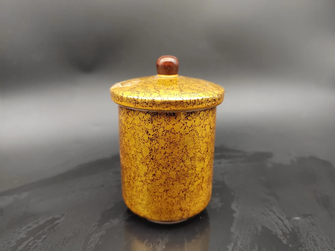 九谷金纹盖杯01/13陶瓷