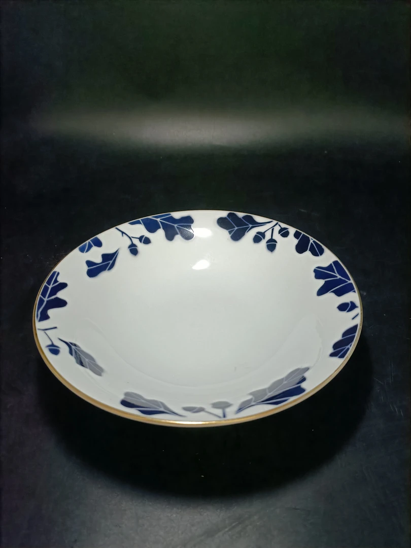 深川制内绘钵01/31盘内稍有点牛毛痕 介意勿拍陶瓷大碗釉下彩缠枝