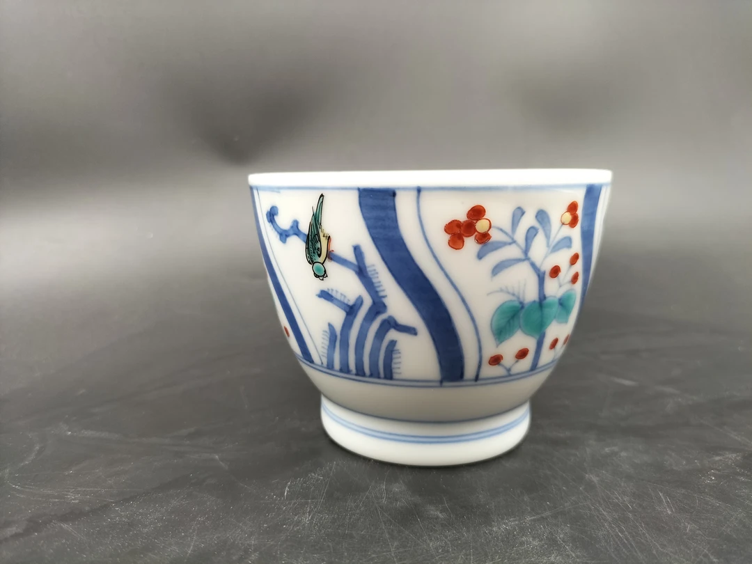 柿右卫门手绘花鸟大杯01个别可能有细微釉点陶瓷