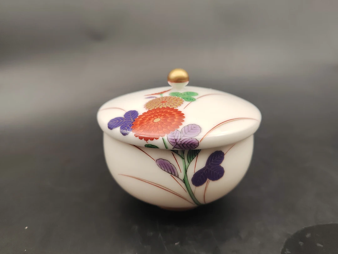 香兰社内绘盖杯01/97wj小摘有点轻微磨金