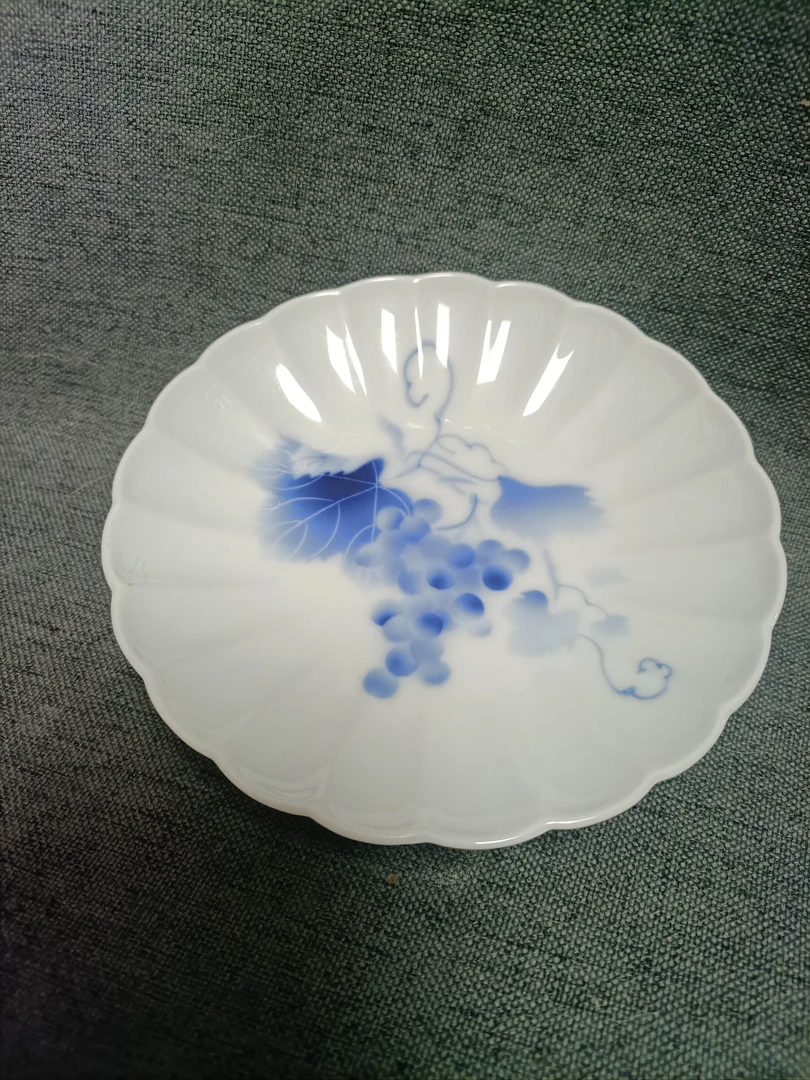 深川双款葡萄高脚盘01/93-1wj果盘花边碟子