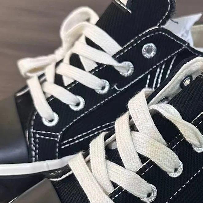 699【7777】黑白平底帆布鞋