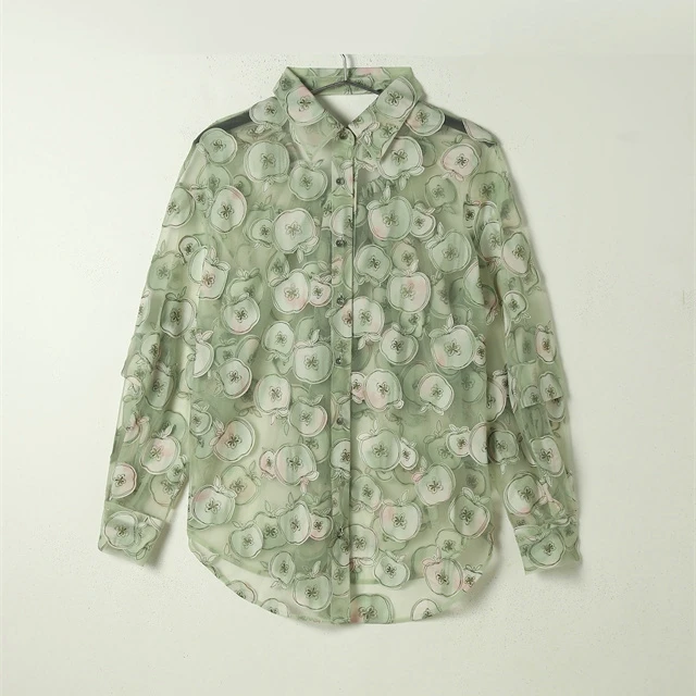 799【0648】重工网纱廓形衬衫（不含配饰）