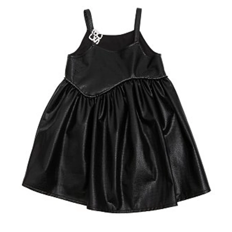 499【T0174】时尚复古PU吊带裙F2FAM3266