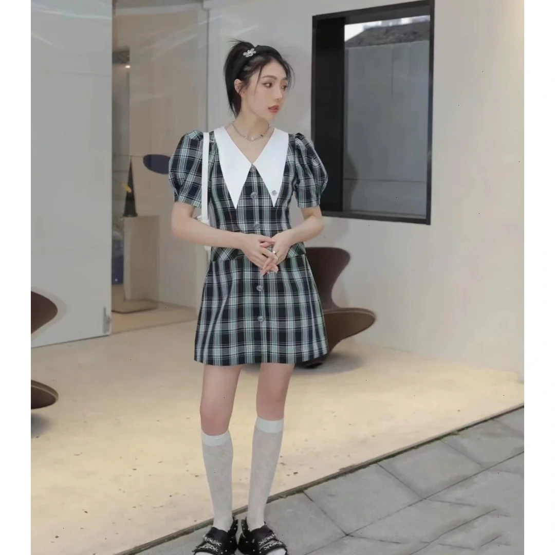 799【0925】品质通勤格纹连衣裙（不含配饰）