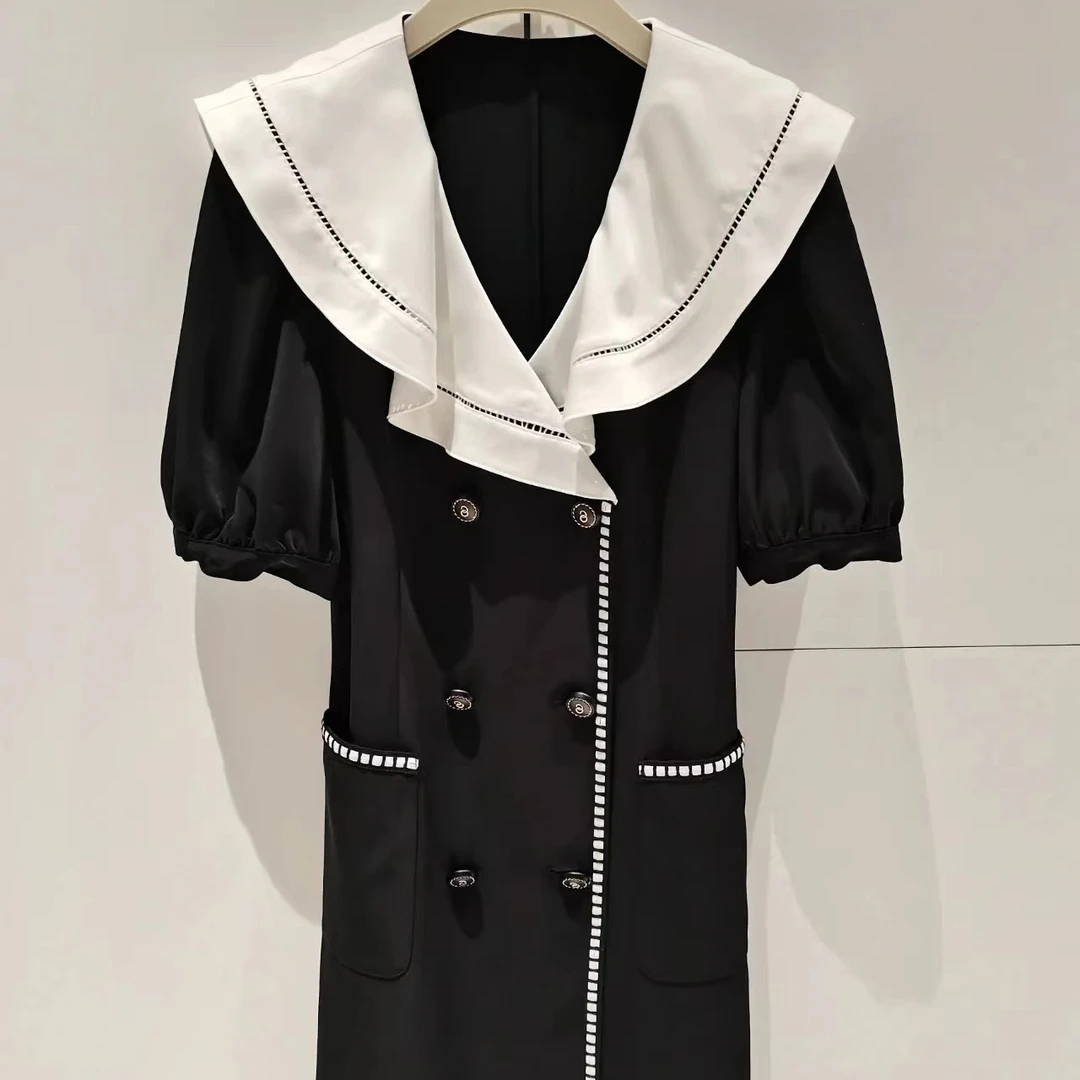 799【0906】气质荷叶领连衣裙