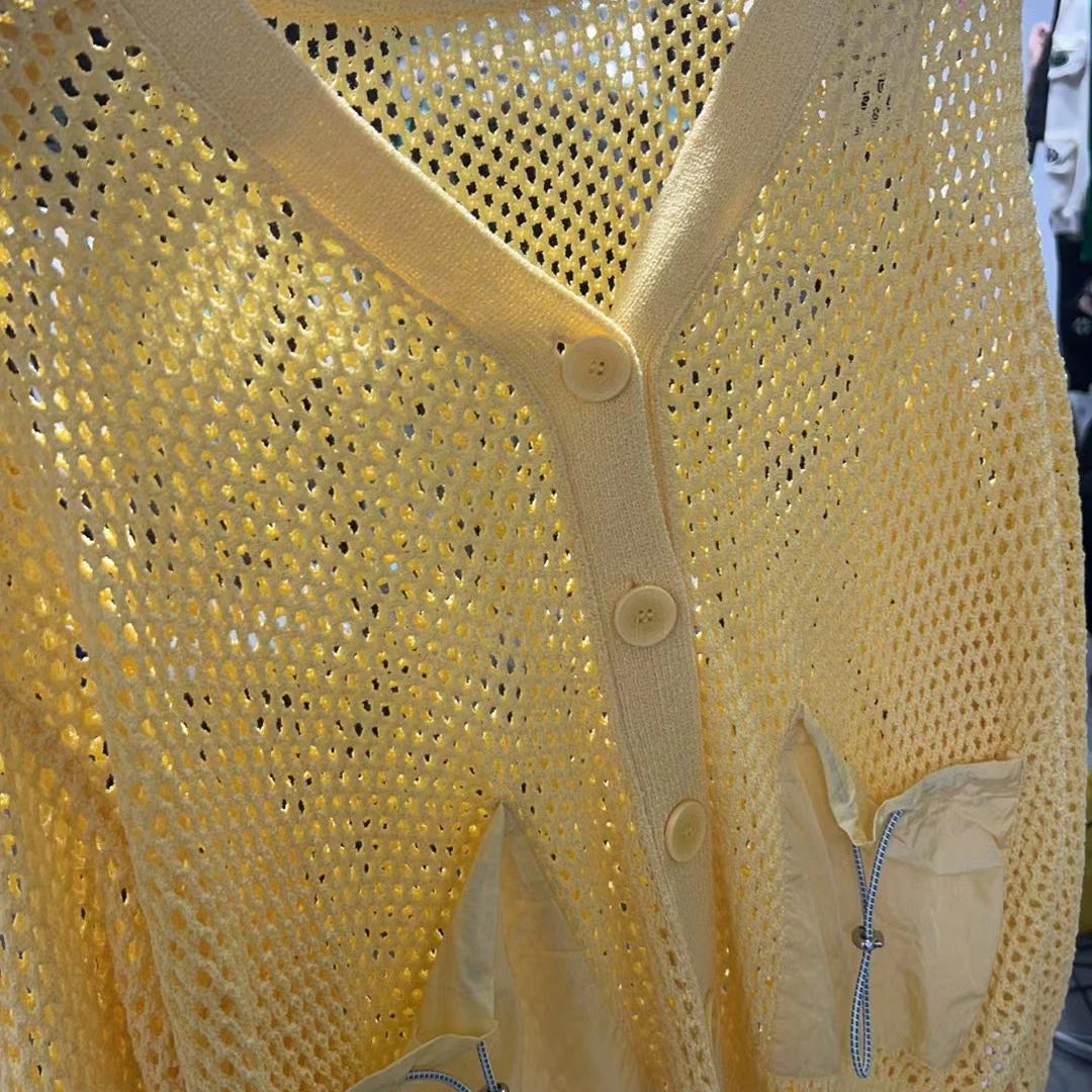 镂空线开衫-1348