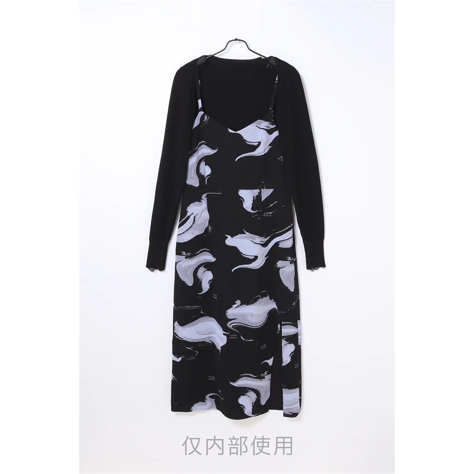 FAC1899两件套满印连衣裙-0362