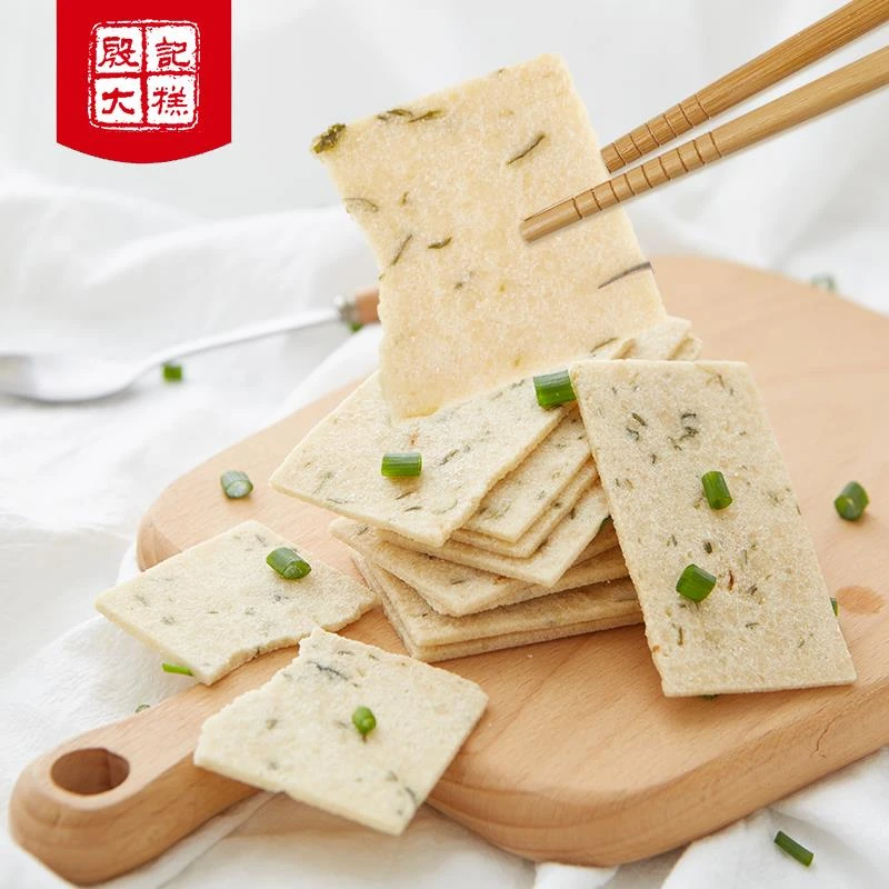 殷记葱油味脆糕0g油炸阜宁大糕江苏盐城特产云片糕散春节年货笋1g
