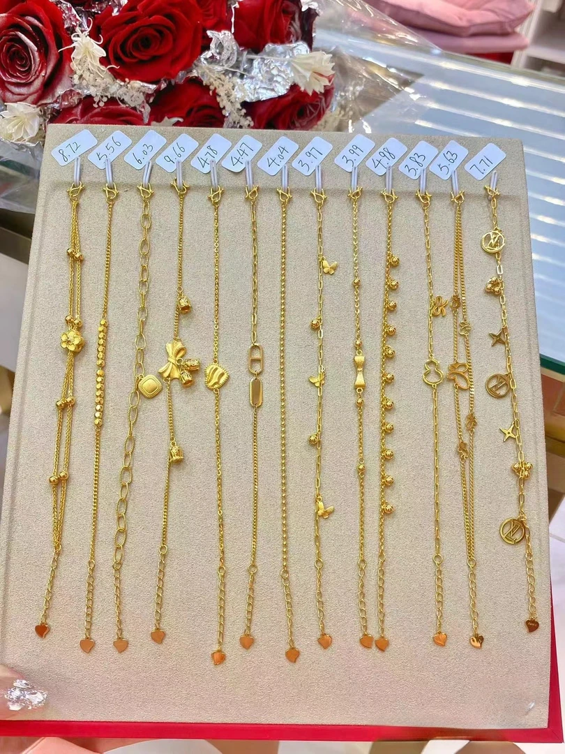 足金999手工黄金手链精美合集点单上车实拍为主气质首饰网红时尚