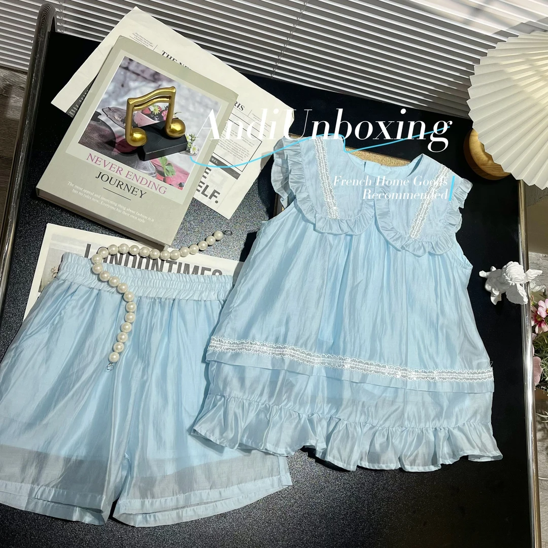 〖ANDI〗订制女童夏季新款时尚洋气女孩套装1222