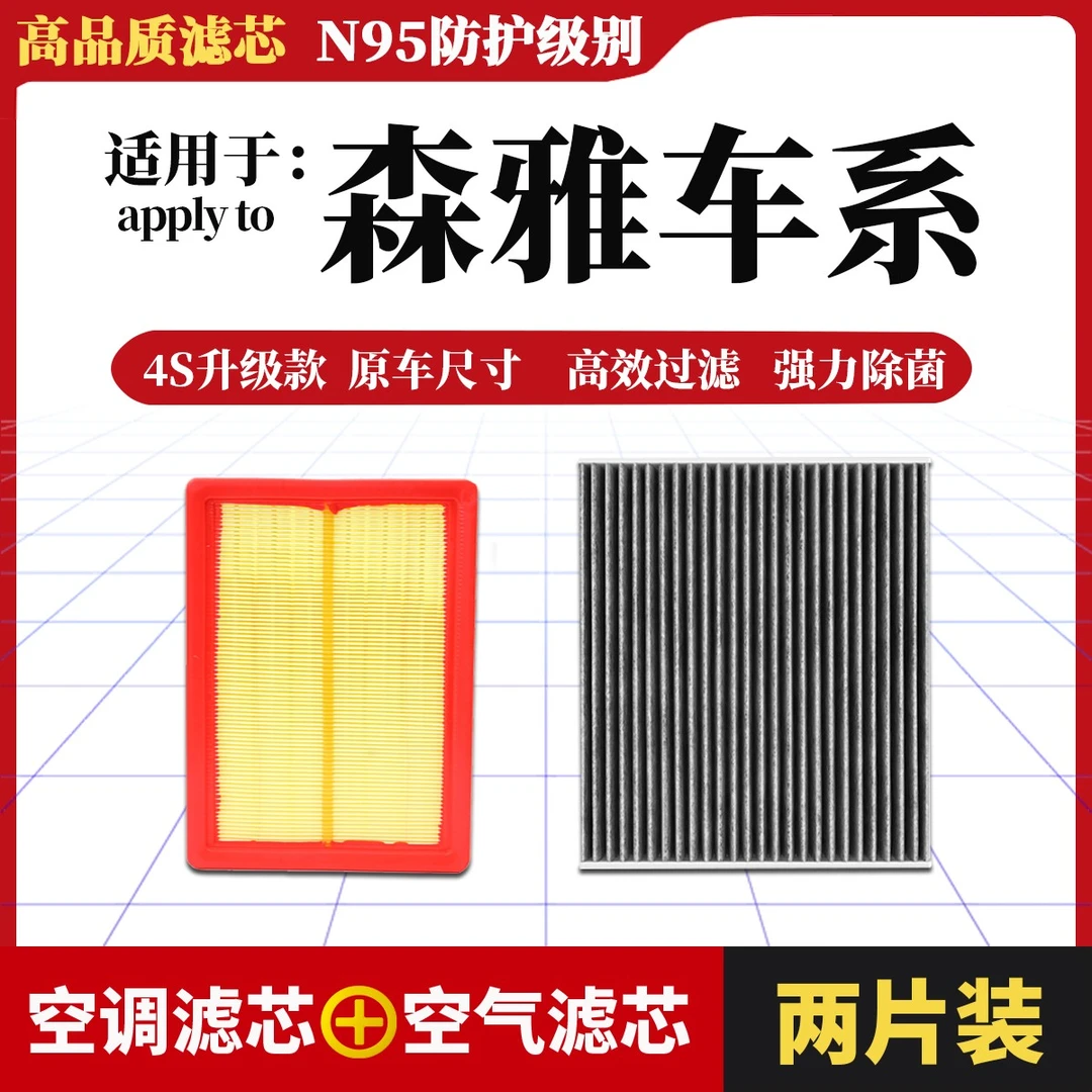 【75】【一汽森雅】R7 R8 R9 M80 S80鸿雁专用汽车N95空调滤芯空气格