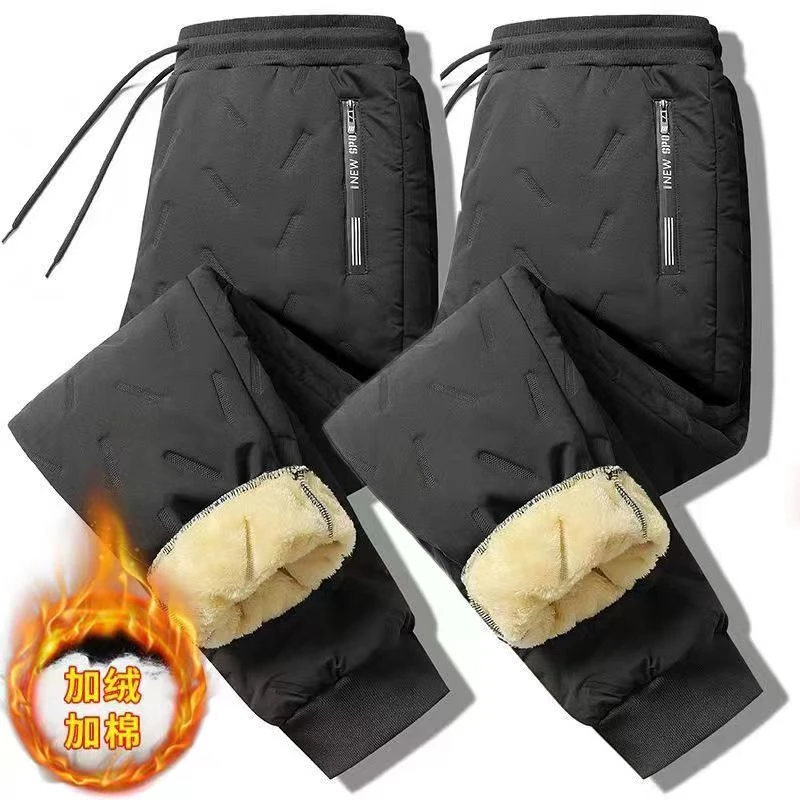 保暖棉裤男外穿宽松防风防寒休闲长裤羊羔绒冬季加绒加厚运动裤子