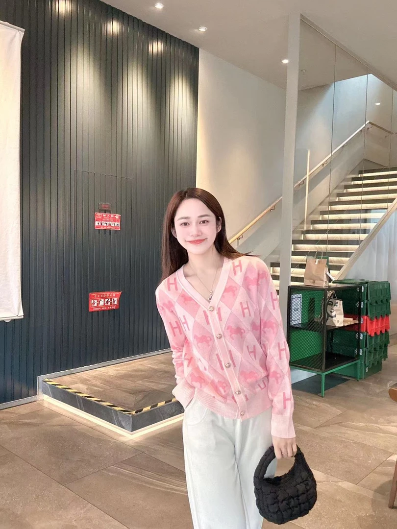 YTTRIUM LIN【小马菱形格】春款针织衫（不能机洗）40029