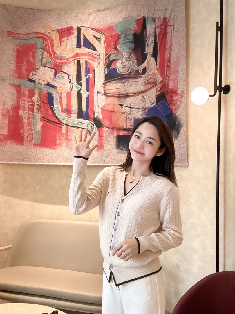 YTTRIUM LIN[老钱]针织衫开衫时尚减龄（不能机洗甩干）42602