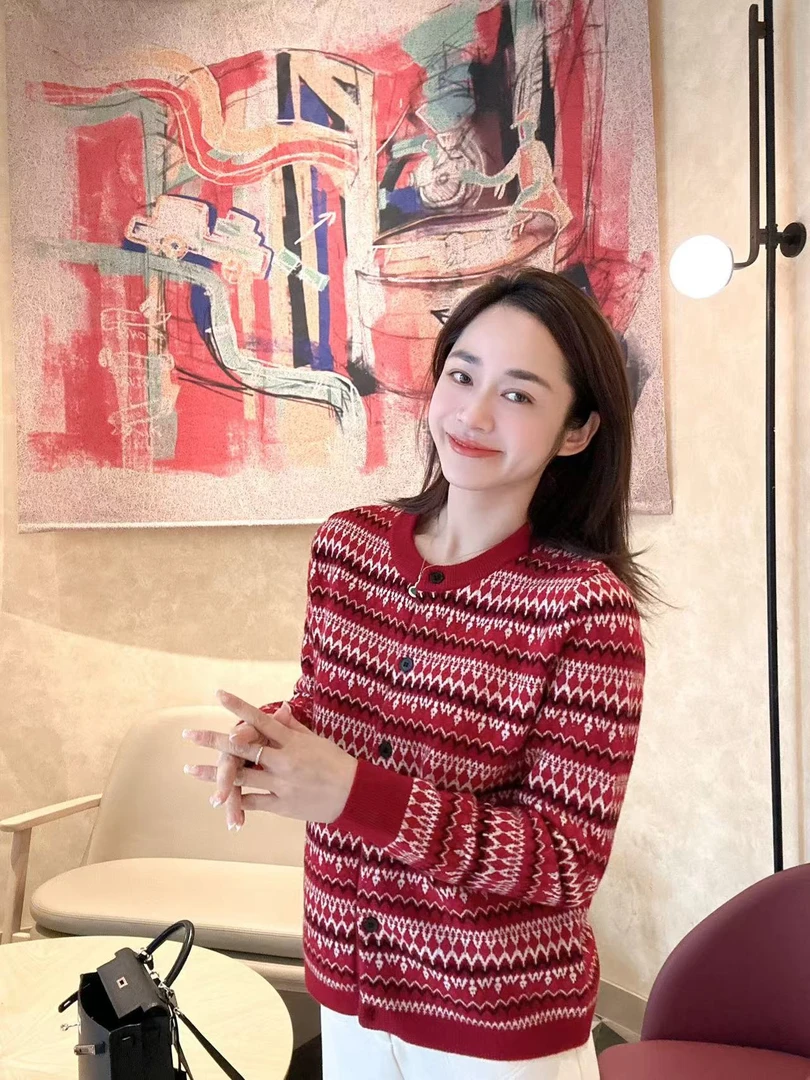 YTTRIUM LIN[圣诞开衫]冬款羊毛针织衫（不可机洗甩干）42662