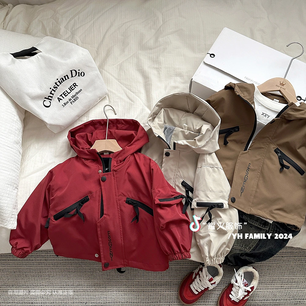 秋季新潮款小童时尚连帽户外百搭洋气外套 JTX-1700字母连帽外套